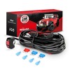 Nilight LED Light Bar Wiring Harness Kit Motorcycle Handlebar Push