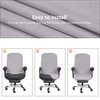 SARAFLORA Office Chair Cover- Large, Silver Grey- Removable Computer Chair