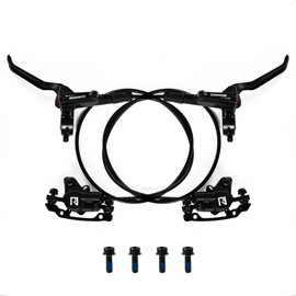 ROADNADO Hydraulic Brake Mountain Bike Hydraulic Brakes, Bicycle Brake Set Right Front 800mm Left Rear 1400mm MTB Hydraulic Brake Set Aluminum Alloy Oil Brake for Universal MTB