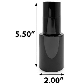 JUVITUS 4 oz / 120 ml Powder Spray Black PET Bottle for glitter, root touch up powders, fragrance powders, deodorant, and more