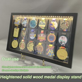 Medal Shadow Box- Military Medal Display case- Badge Display case 3D Medal Box Photo Frame, Runner, Marathon, Race Champion, Football, Gymnastics and All Sports Medals Medal Badges