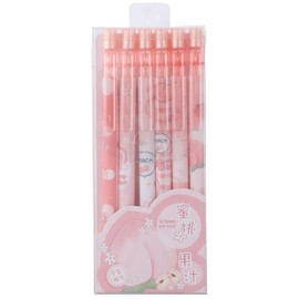 Risedot 6 PCS Mechanical Pencil, 0.5mm Cute Peach Drawing Pencils with Erasers