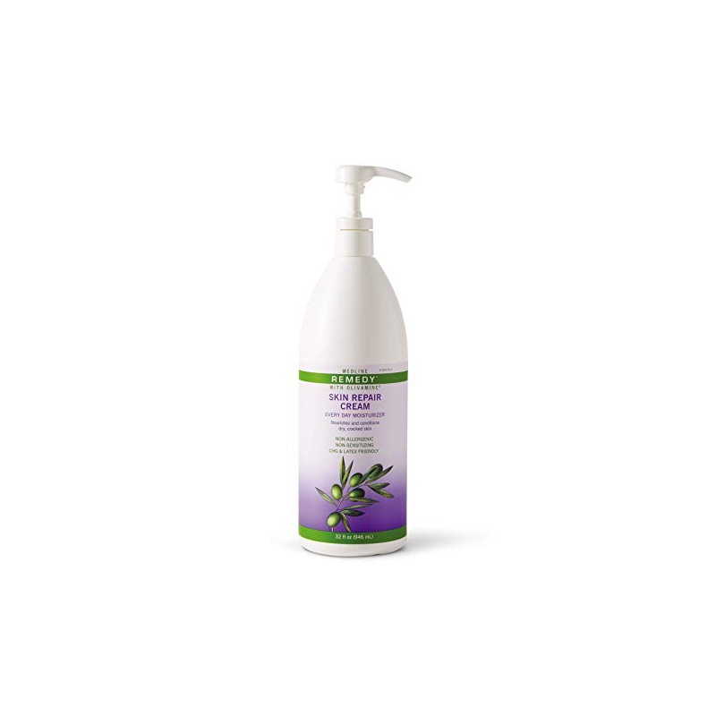 Medline Remedy Skin Repair Cream with Olivamine, 32 oz. bottle,