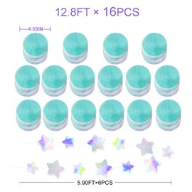 pinkblume 205Ft Pastel Party Decorations Circle Dot Backdrop Streamer Pastel Tissue Paper Polka Dots with Iridescent Star Hanging Garland for Birthday Wedding Bachelorette Engagement Baby Shower Party Supplies