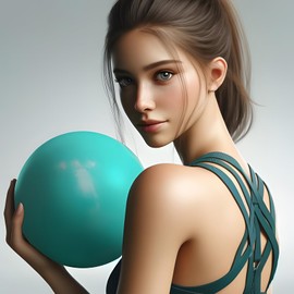 AppleRound 9-inch Pilates Ball - Includes 1 Ball and 1 Pump - Small Exercise Ball for Pilates, Yoga, Fitness, Physical Therapy, Stability Core Training (Turquoise)