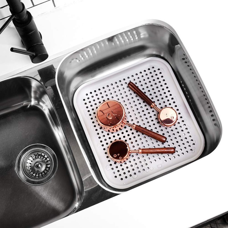 madesmart Elevated Kitchen Sink Mat, Sinkware Collection, Ventilation Holes for