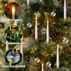 Mavandes LED Taper Candles with Clear Crystal Ball Hooks, Remote