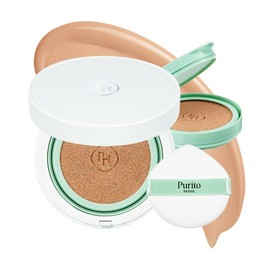 PURITO SEOUL Wonder Releaf Centella BB Cushion #21 Beige claro, base, centella coreana, maquillaje de larga duración, cobertura impecable, K-Beauty, 0.52 onzas líquidas