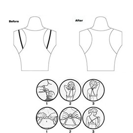 9 Pcs Cleavage Control Bra Strap Clips, Conceal Straps to Racer Back for Full Cup Size, Black, White, Skin Color