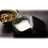 Santo 09747 Banko Ware Pottery, Black Glaze, Small Size, Square