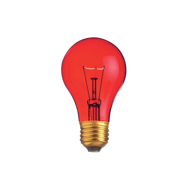 Satco S6080 130V Medium Base 25-Watt A19 Light Bulb, Transparent