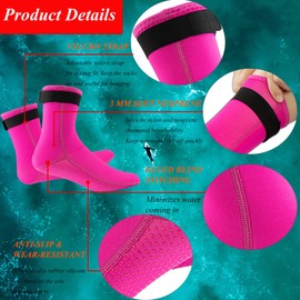 YDQUANI Wetsuit Socks 3mm Neoprene Diving Socks Thermal Anti-slip Scuba Socks Water Booties for Swimming Water Sports