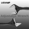 Lichamp 12-Inch Wide Jaw Adjustable Stubby Wrench with 60 mm