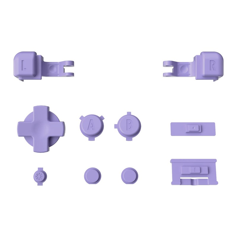 eXtremeRate 16Bits Light Violet Custom Full Set Buttons for Gameboy