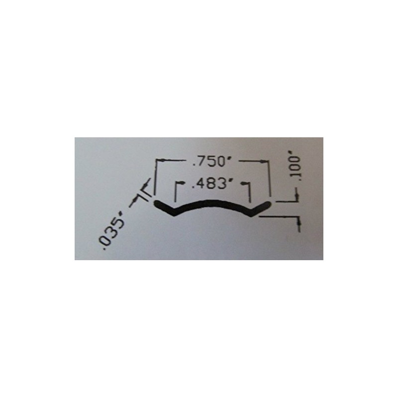 LPC Vinyl Insert 3/4" x 35' Black Molding Trim Screw