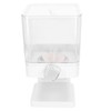 Cereal Dispenser 17.5oz Capacity Single Grid Grain Dispenser Transparent Plastic