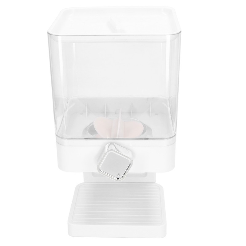 Cereal Dispenser 17.5oz Capacity Single Grid Grain Dispenser Transparent Plastic