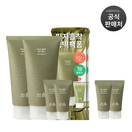 Hanyul 5% 더블쿠폰 한율 어린쑥 클렌징 흡 착 팩폼 120ml + 15ml 기획세트 2개 5% Double Coupon Hanyul Mugwort Cleansing Foam Pack 120ml + 15ml Special Set of 2