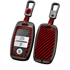 ontto Alloy Car Key Fob Cover Fit for Kia Sportage 4 Seltos Sorento Optima Niro K2 K5 Rio Sonet Cerato Forte Picanto Stonic Remote Key Case Keyring Key Shell Holder Keychain