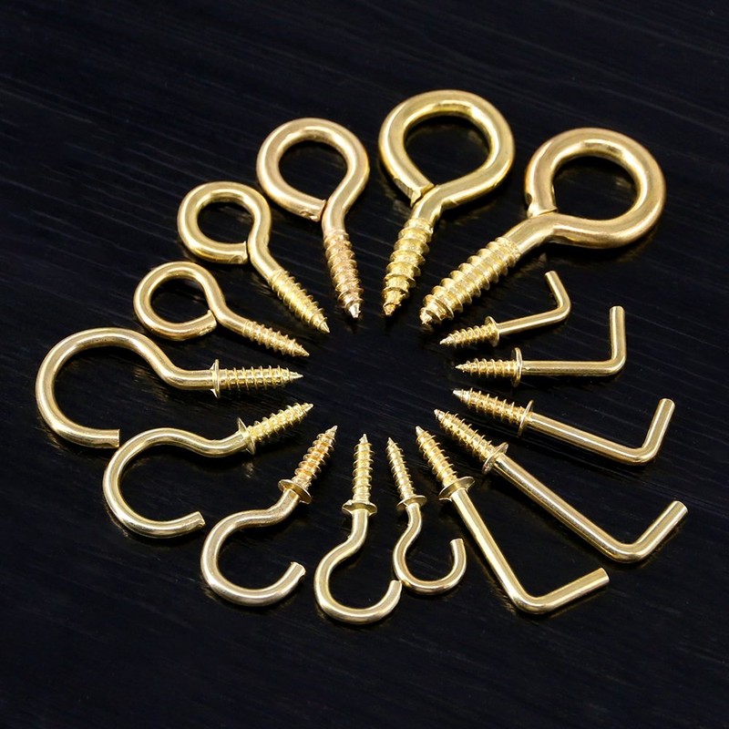 Swpeet 213Pcs 3 Kinds Metal Hooks Kit, Including Screw Eyes,