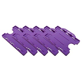 Customcard ltd¨ Double Sided ID Card Holder Two Sided Badge Holder Purple (Pack of 5)