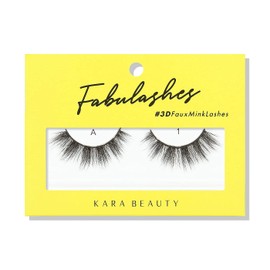 KARA BEAUTY Fabulashes Glam 3D Faux Mink Strip Lashes – Full Volume, Fluffy, Wispy Lash Strips – Reusable Fake Eyelashes with Soft Flexible Band – Vegan, Cruelty-Free, Lightweight - Style A1