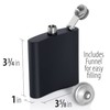 Maxam Black Stainless Steel Flask, Lightweight Drinking Hip Flask with