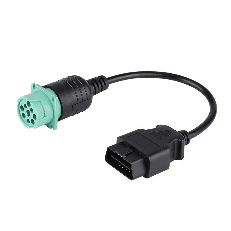 OBD2 Adapter, 9 Pin to 16 Pin OBDII Truck Diagnostic