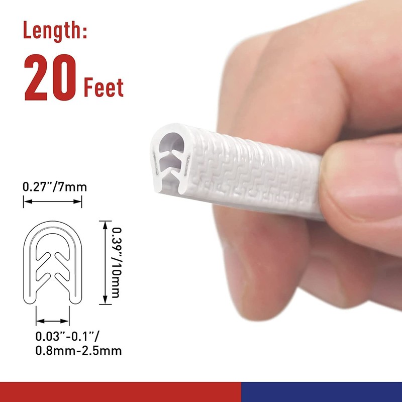 Car Door Edge Guards 16.4ft(5M) Rubber U Shape Edge Trim