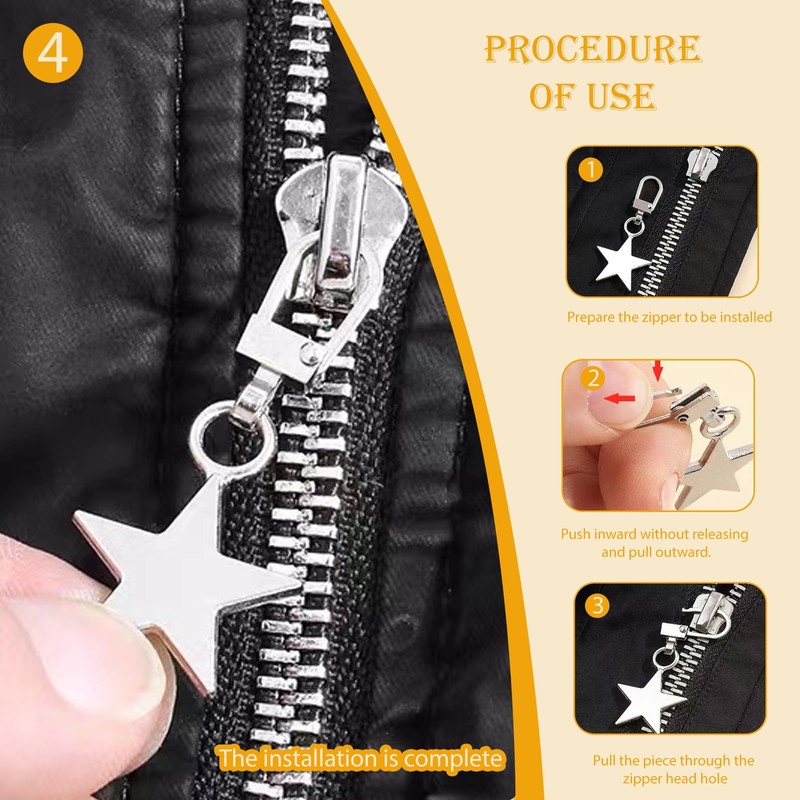 UESDU Replacement Zipper Pull 20 PCS Detachable Zip Slider Replacement