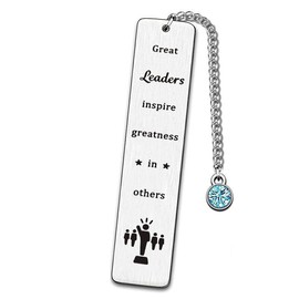 Christmas Birthday Gifts Bookmark for Boss Leaders Supervisor Gifts for Women Men Great Leaders Inspire Greatness in Others Gift Bookmarks for Boss Mentor Leader Retirement Gifts