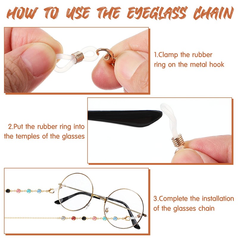 Frienda 6 Pcs Eyeglass Chains Glasses Chain Holder Lanyard for