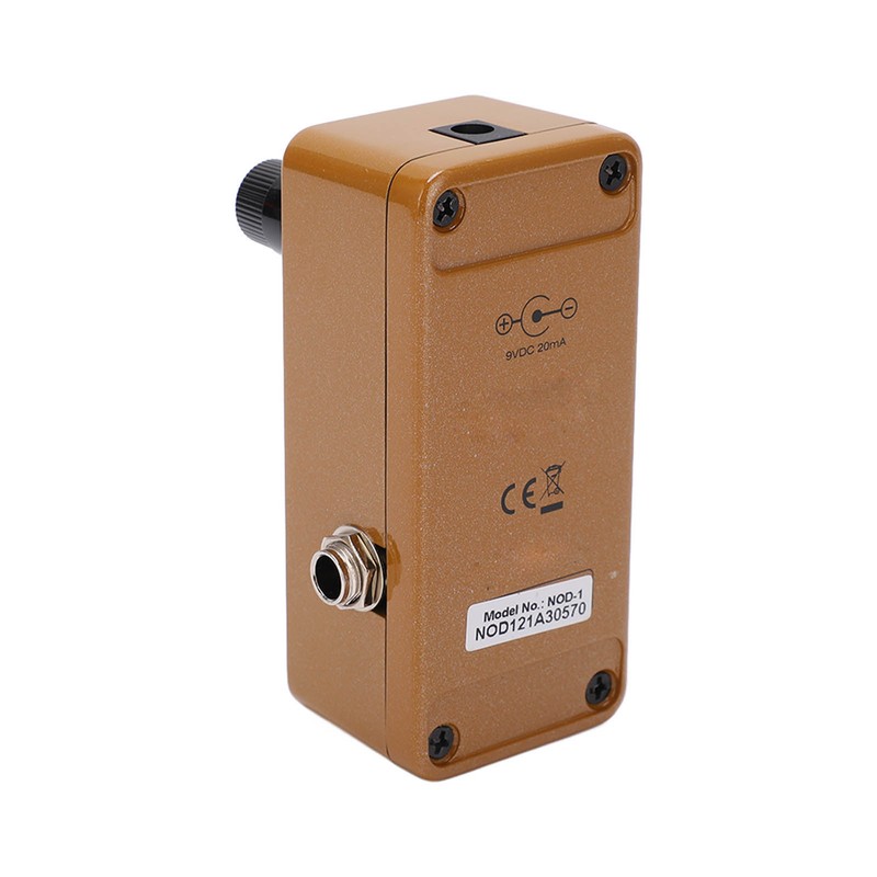 Overdrive Effect Pedal Earthy Yellow Metal Guitar Accessories with Gold