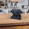 POWERTEC BF601C Bench Buffer Polisher with 2 Extra Buffing Wheels,