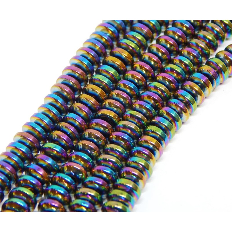 Pack of 85 Hematite Beads 6 mm x 2.5 mm