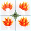 BEAUEXE Short Orange Yellow Ombre Wig Prestyled Spiky Fire Costume