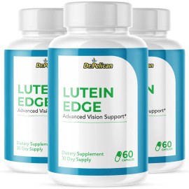 Pelican Vitamins Lutein Edge- Eye Support- 3 Bottles- 180 Capsules