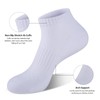 Monxiery Mens 100% Cotton Cushioned Ankel Socks, Athletic Performance Running