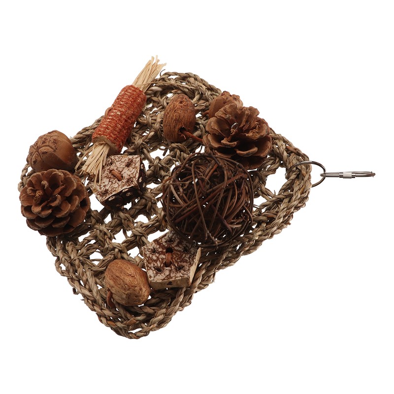 Bird Climbing Net Rattan Ball Pine Cone Corn Cob Nuts