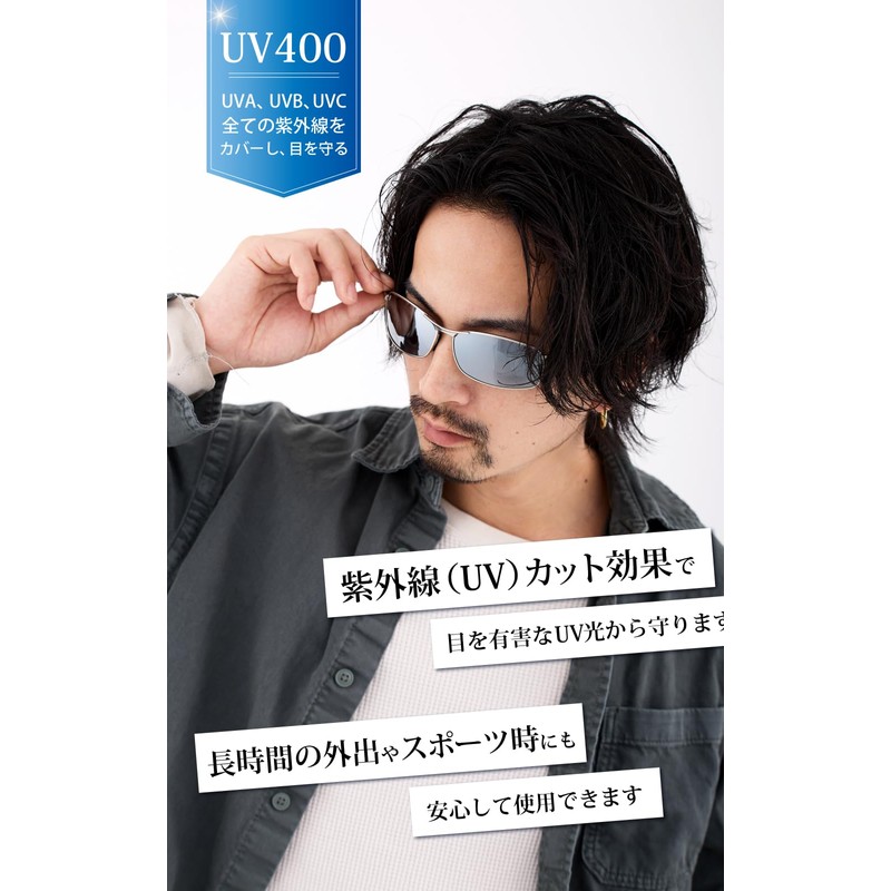 Valeria High-End Polarized Sunglasses, Spring Hinge, Metal Frame, Black