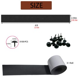 Fortunemee Faux Wood Beam Strap, 6ft Length Faux Leather Beams Gap Hiding Strap, Wood Beams Metal Look Strap w/ 100 Thumb Tacks, Architectural Products for Faux Wood Beams, Ceiling Beam Cabin Shutters