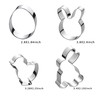 UOUYOO Easter Cookie Cutter Set - 4 Stainless Steel Cutters