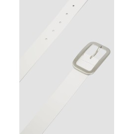 s.Oliver Leather Belt with Logo, ecru