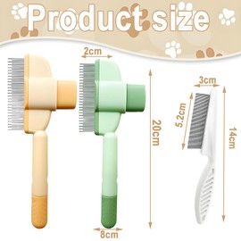 3 Pcs Flea Comb for Cats und Dog Comb Set, Can Help Pets Their fur is Suitable for Short Haired and Long Haired Dogs and Cats(Orange green white)