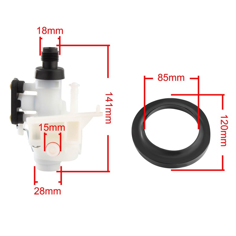 Dromedary 31705 RV Toilet Water Valve kit Fits for Thetford