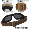 Wokyo Airsoft Mesh Goggles Tactical Safety Goggles Glasses (brown)