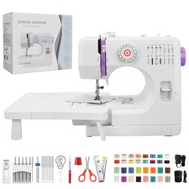 Portable Mini Sewing Machine for Beginners, 14 Stitches & Extension Table