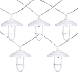 Northlight 10 B/O LED Warm White Lantern Christmas Lights - 3' Clear Wire