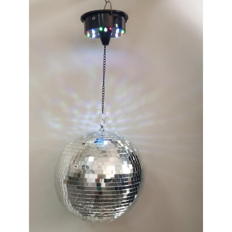 Rotating Disco Ball Motor with Light, 6RPM Spinner Light 18LEDs
