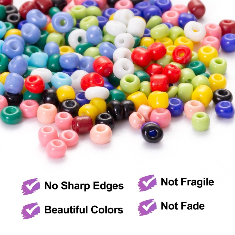 Magrimaxio 16000 Pieces 3 mm Beads for Bracelets, Letter Beads
